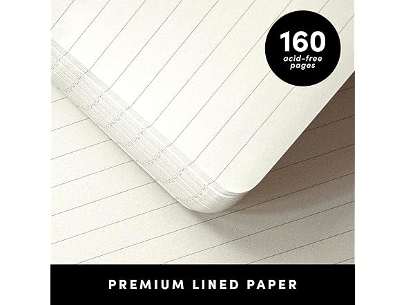 PAPERAGE Lined Journal Notebook, 160 Pages