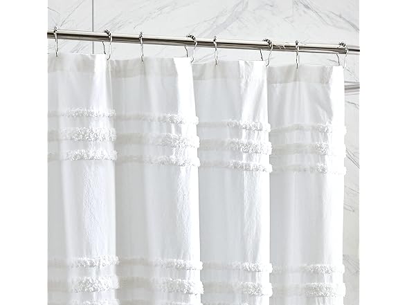 DKNY Chenille Stripe Shower Curt for Bath