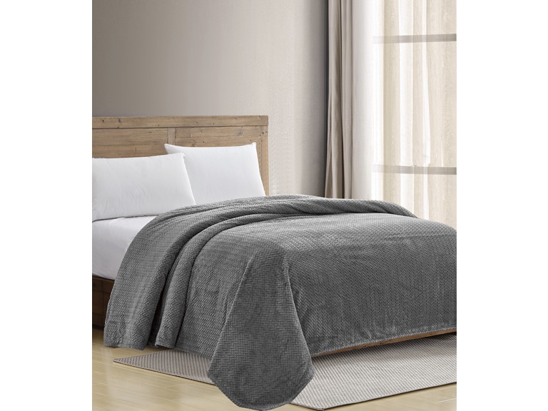 Chevron Braided Queen Blanket 86" x 86"