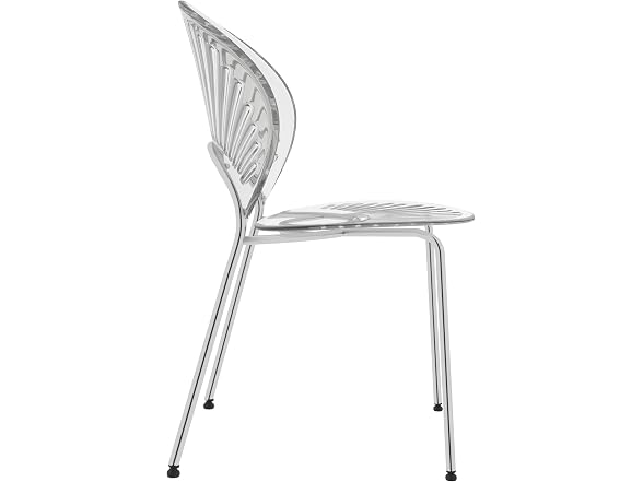 LeisureMod OC20CL2 Opulent Dining Chair Clear
