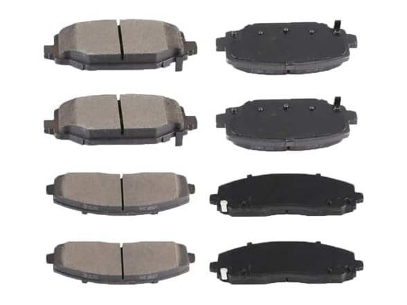 ECCPP Front & Rear Semi Metallic Disc Brake Pad Set