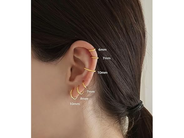 Motbegit Small Gold Hoop Earrings