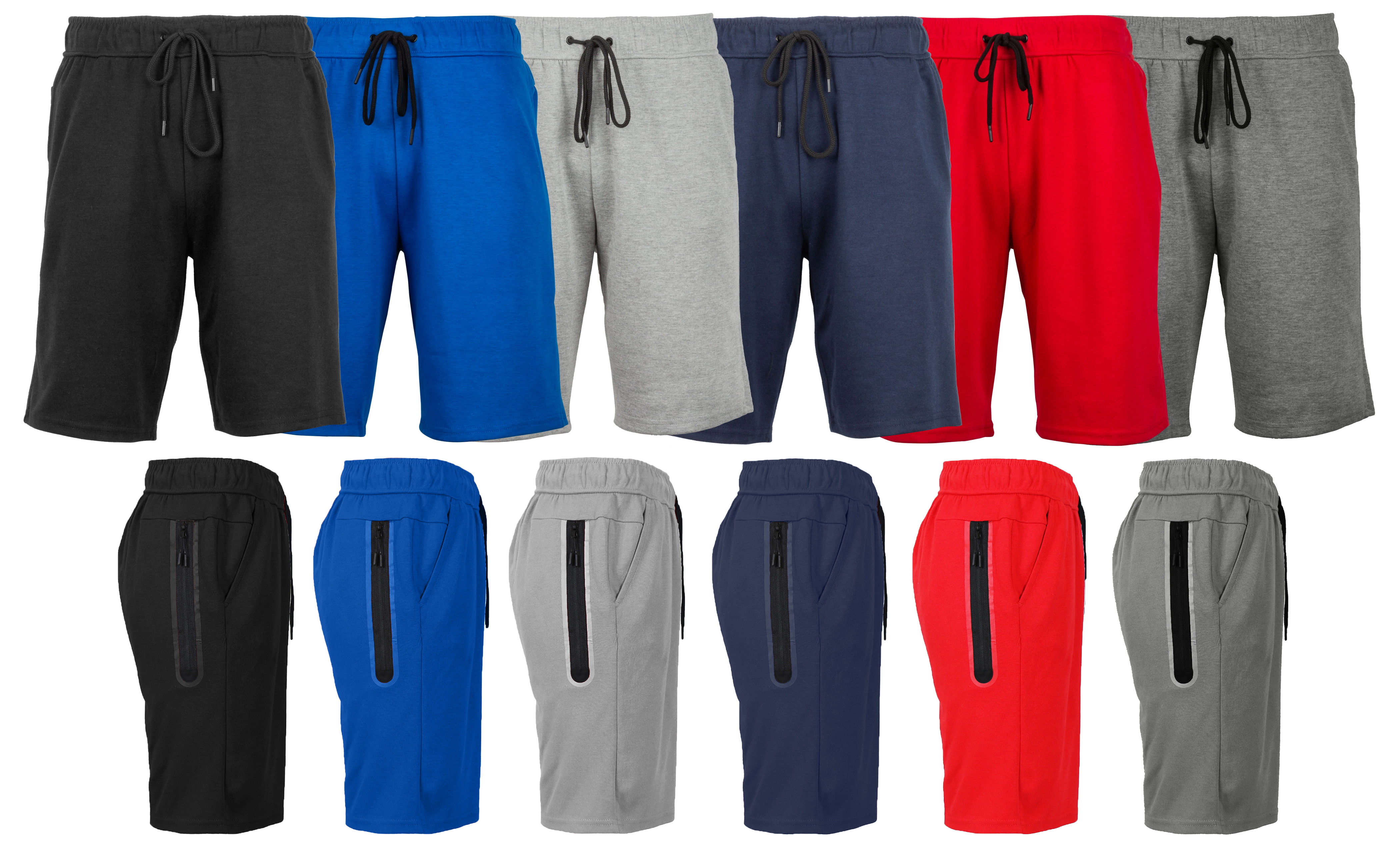 5Pk Mens T/F Performance Shorts (S-2XL) - Gallery 10