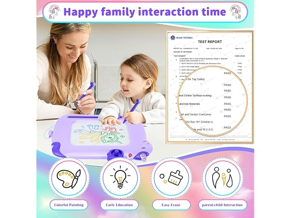 MEJCFARI Magnetic Drawing Board Purple