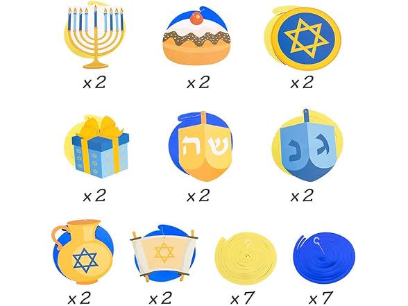 JOLLYSTYLE Hanukkah Decorations