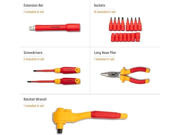 GEARWRENCH 20-Pc 3/8" VDE Insulated Tool Set