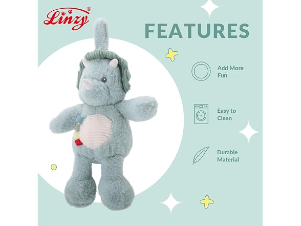 Linzy 10" Dinosaur Baby Stroller Toy