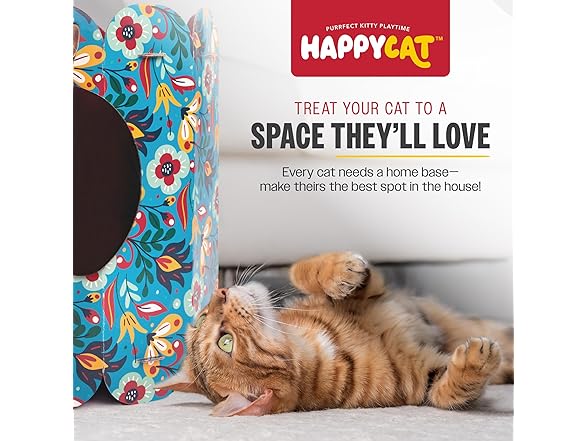 HappyCat Modern Reversible Cat Scratcher House