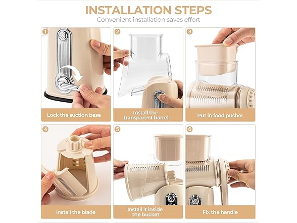 Rotary Cheese & Vegetable Grater Slicer