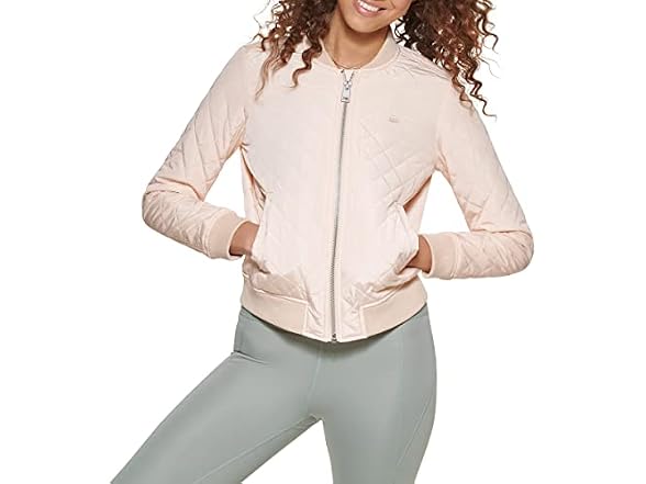 Levi's Women (M) Diamond Quilted Jacket Peach