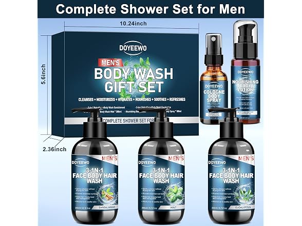 Gifts for Men, Mens Body Wash Gift Set
