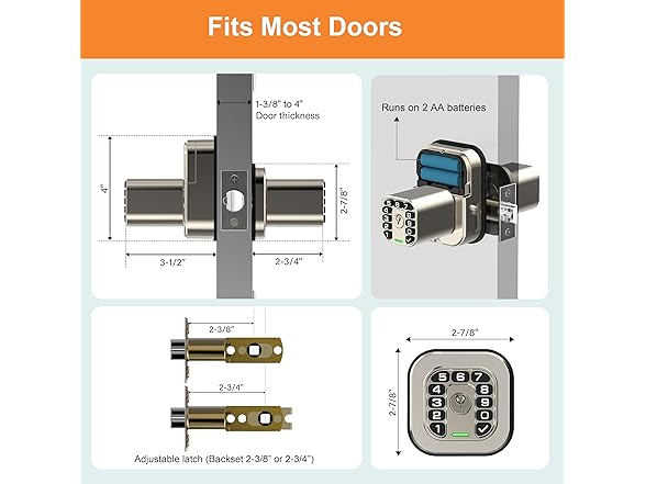 Richelock IU52 Double-Sided Keypad Door