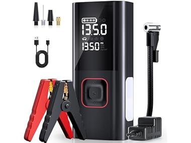 $30.99, Was $59.99, 48% Off! PIRAIL Jump Starter with Air Compressor dealfomo