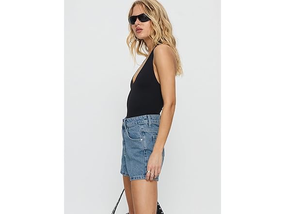 Princess Polly Women's (8) Tropicana Shorts Denim