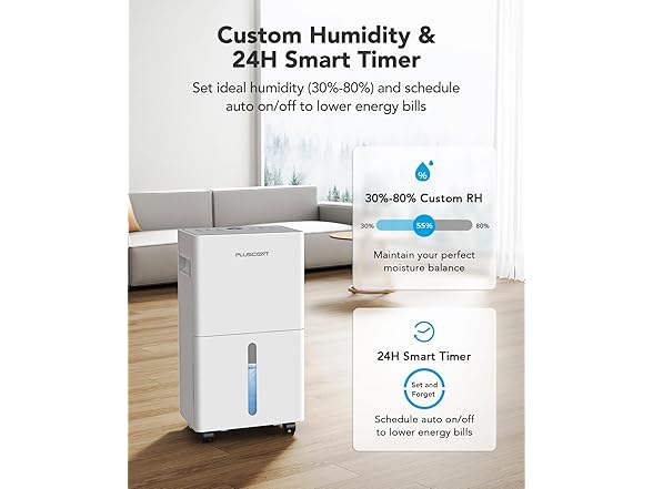 PLUSCENT Dehumidifier for Basement