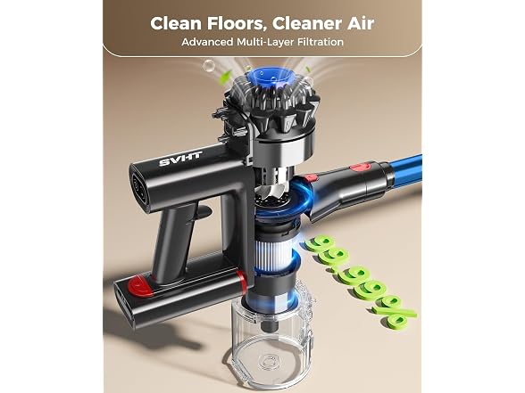 SVHT Lightweight Cordless Vacuum, Blue