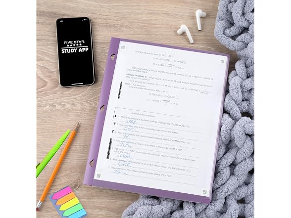Five Star 2-Pocket Folder + Study App