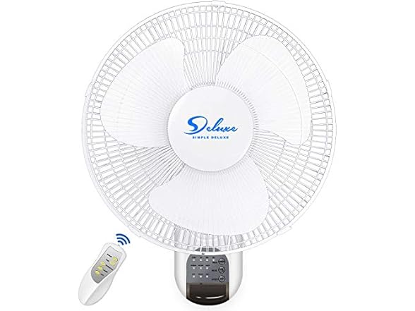 Simple Deluxe 16 Inch Digital Wall Fan
