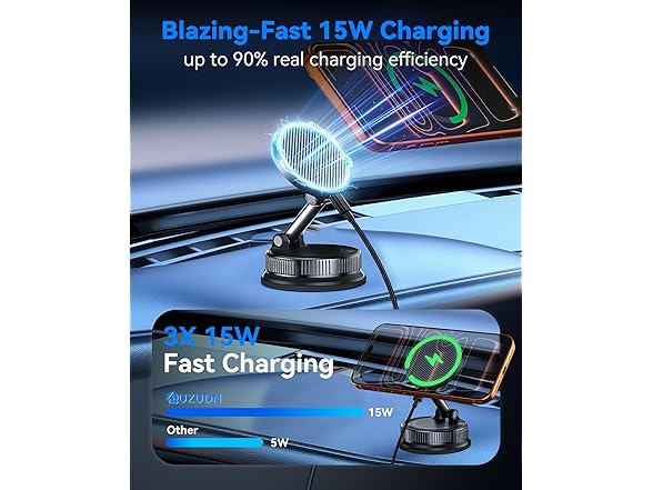 ILOUYU 15W MagSafe Car Mount Charger