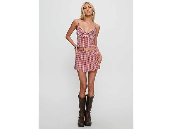 Princess Polly Daydreaming Gingham Crop Set