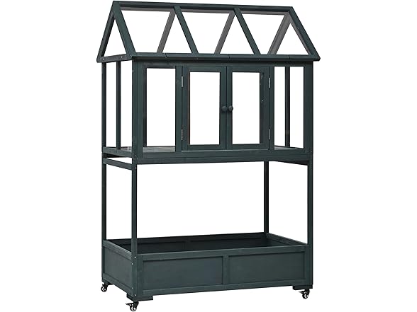 Merax Wood Portable Cold Frame Mini Greenhouse