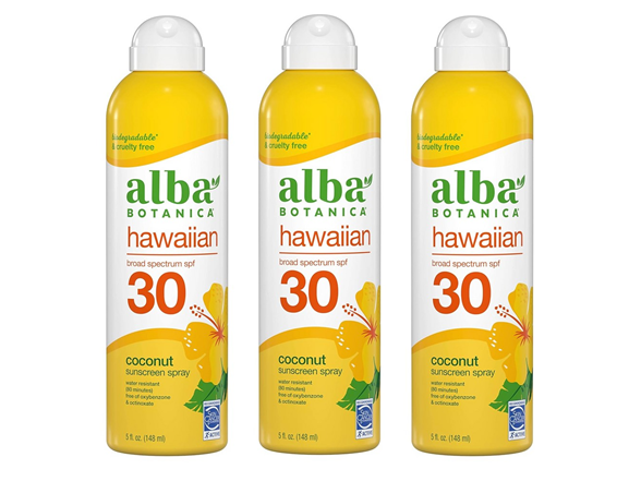 Alba Botanica 3Pk Coconut Sunscreen Spray