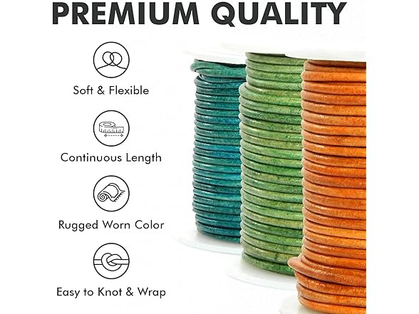 DecoBuy Leather Cord for Jewelry Making