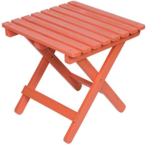 Shine Company 4119OP Square Wooden Folding Side Table Orga