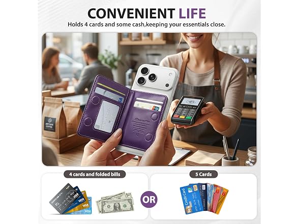 VEWWA Magnetic Wallet for iPhone