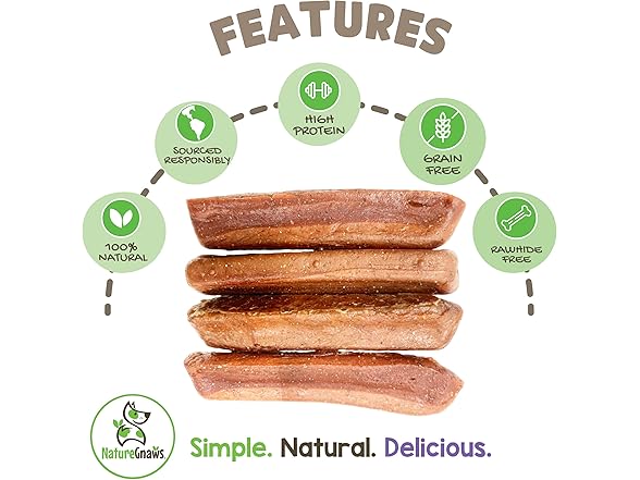 Nature Gnaws Bacon Cheese Bar Chews for Dogs