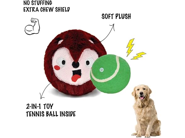 HugSmart Pet - Zoo Ball | 2-in-1 Plush and Sq