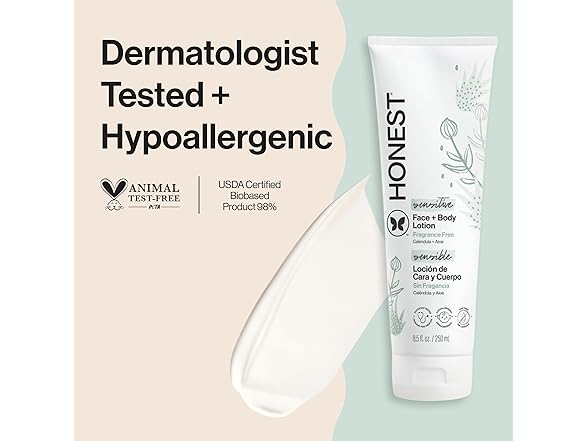 Honest Co Hydrating Face Body Lotion