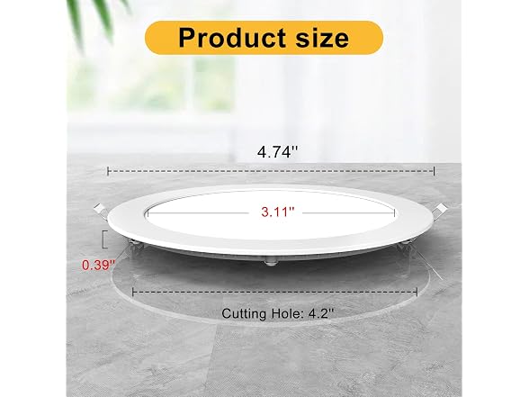 Aolyty Ultra Thin 6W LED Ceiling Panel
