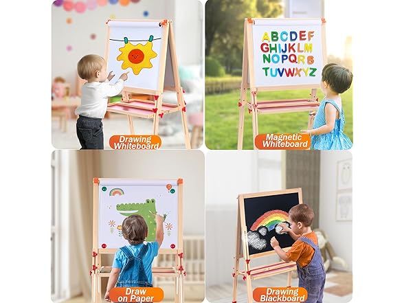 SketchNest Wooden Art Easel for Kids