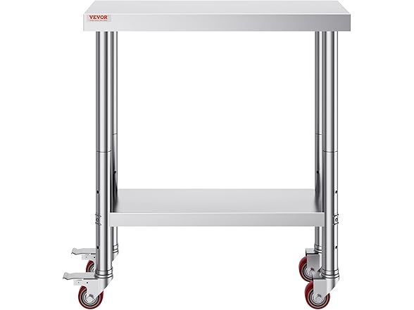 VEVOR Stainless Steel Work Table 30 x 18 x 34 Inch