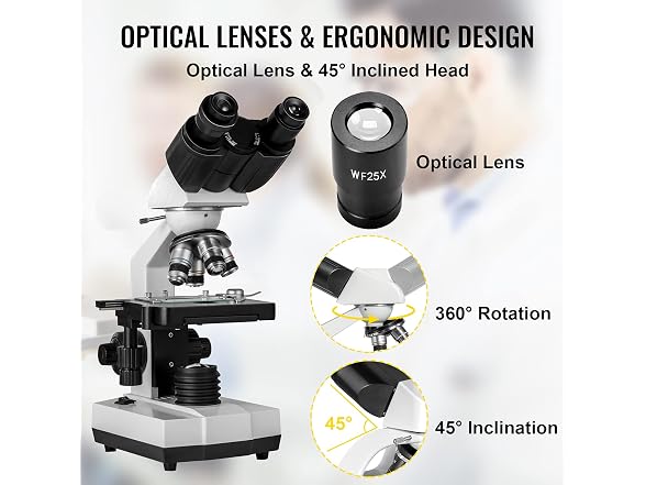 Binocular Compound Microscope, 40X-2500X