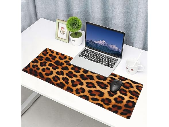 Gaming Mouse Pad, Large Non-Slip Rubber Leopard