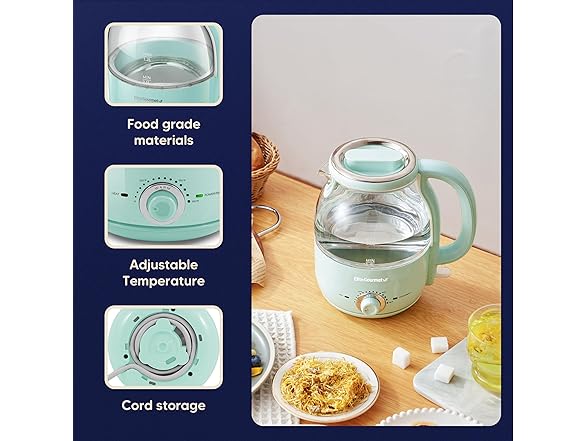 Elite Gourmet 1.2L Electric Glass Kettle