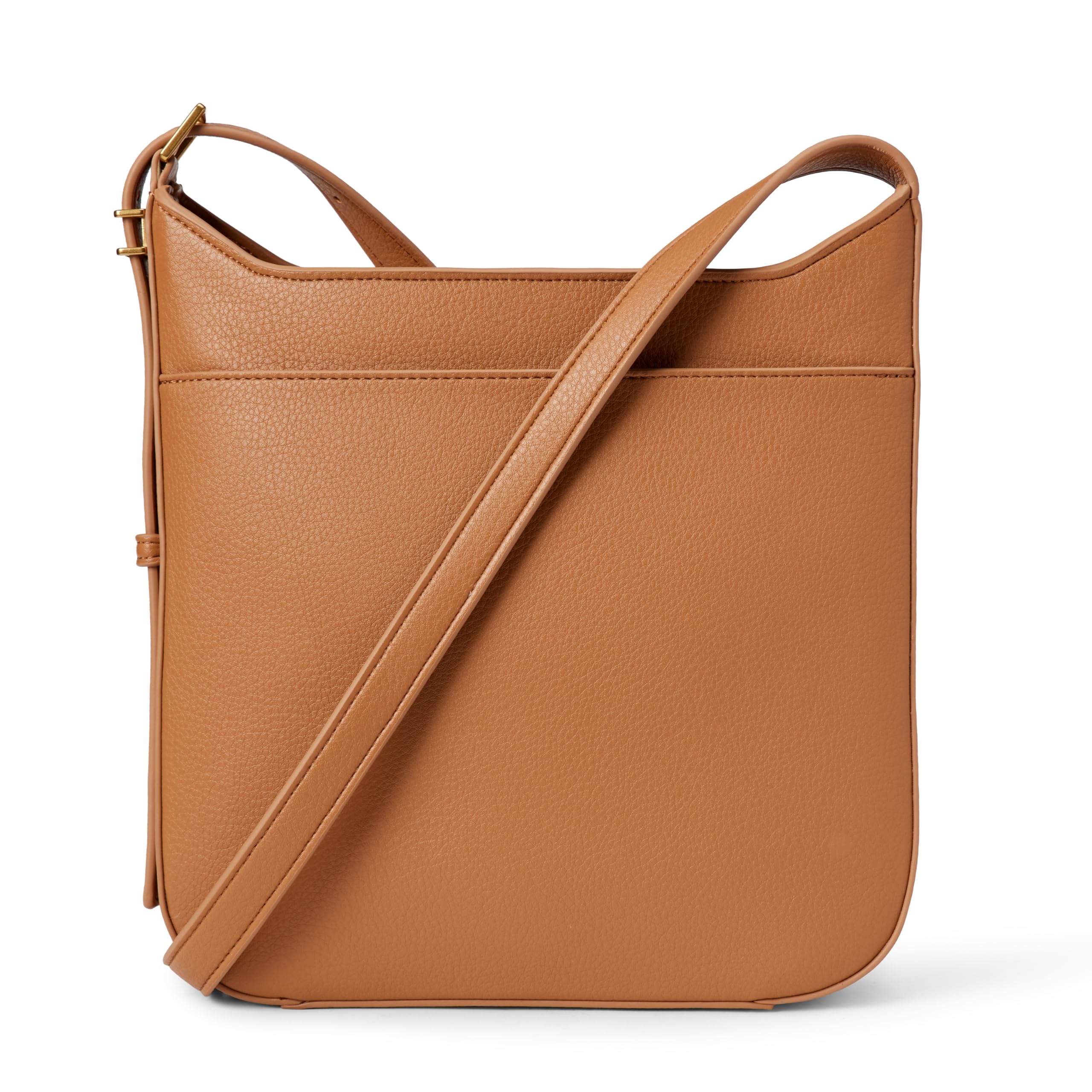 Amazon Essentials Women's Faux Leather Slim Crossbody Bag, Tan - Gallery 5