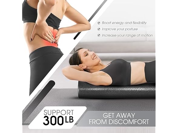 Yes4All Foam Roller 18" Black