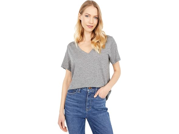 Madewell Women (M) Whisper Cotton V-neck Tee Iron