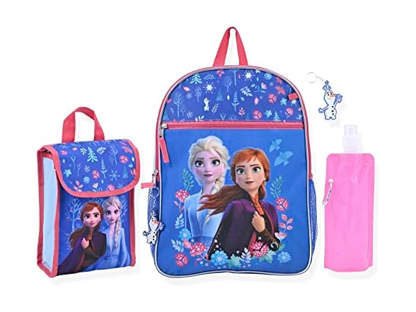 6 Piece Girls Frozen Princess Backpack
