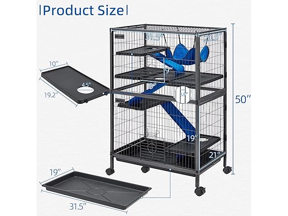 50''H Metal Small Animal Cage