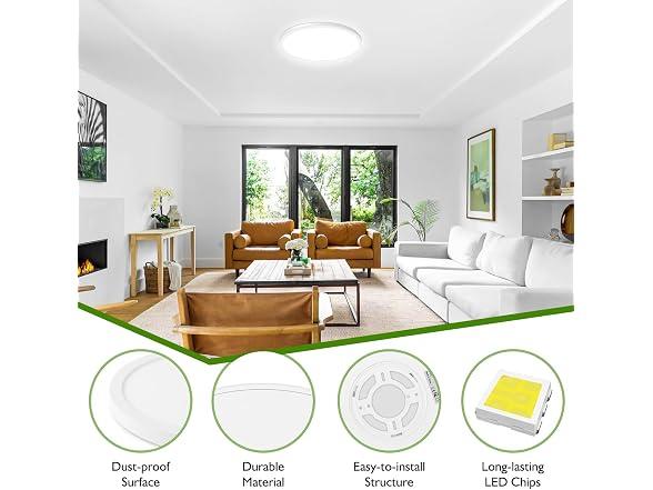 Brightever LED Flush Mount Ceiling 6-Pk