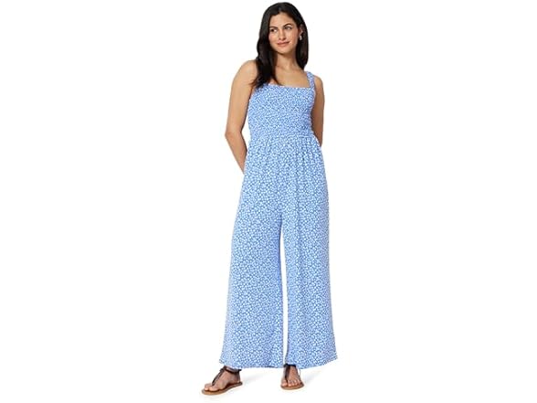 Amazon Essentials Women Square Neck Wide Leg Jumpsuit - Gallery 3
