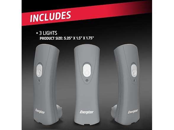 Energizer Weatheready Rechargeable LED Light 3 Count
