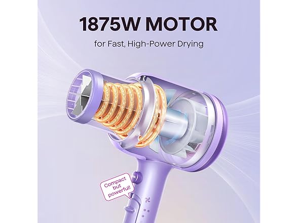 Ionic Hair Dryer with Diffuser & Comb