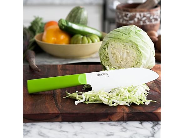 Kyocera 3-PC INNOVATIONwhite Green/White Ceramic Knife Set