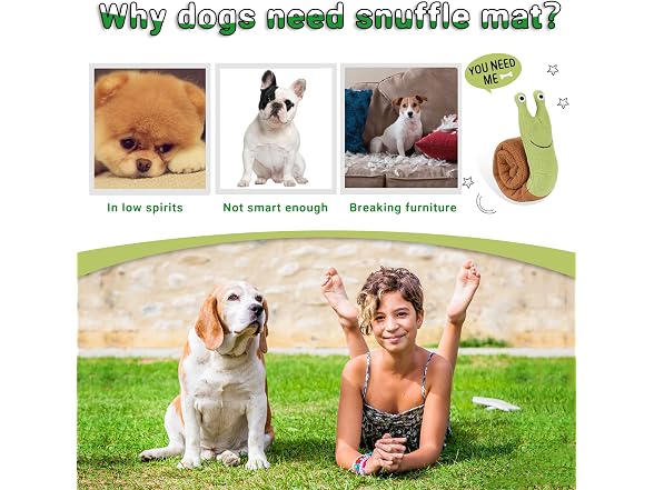 Fastsun Pet Snuffle Mat for Dogs Cats Boredom - Gallery 7