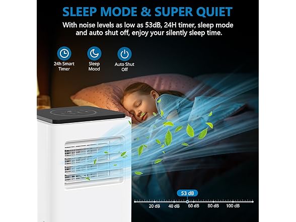 ChicHabitat 8000 BTU Portable 3-In-1 Air Conditioner